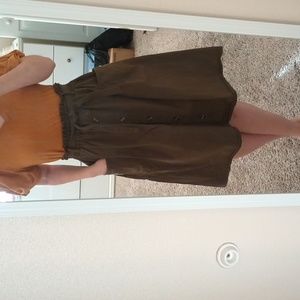 Olive green skirt